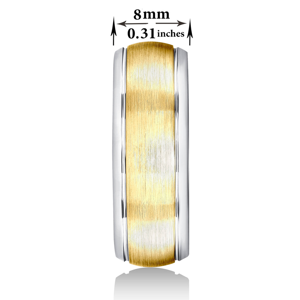 mens two tone gold wedding bands