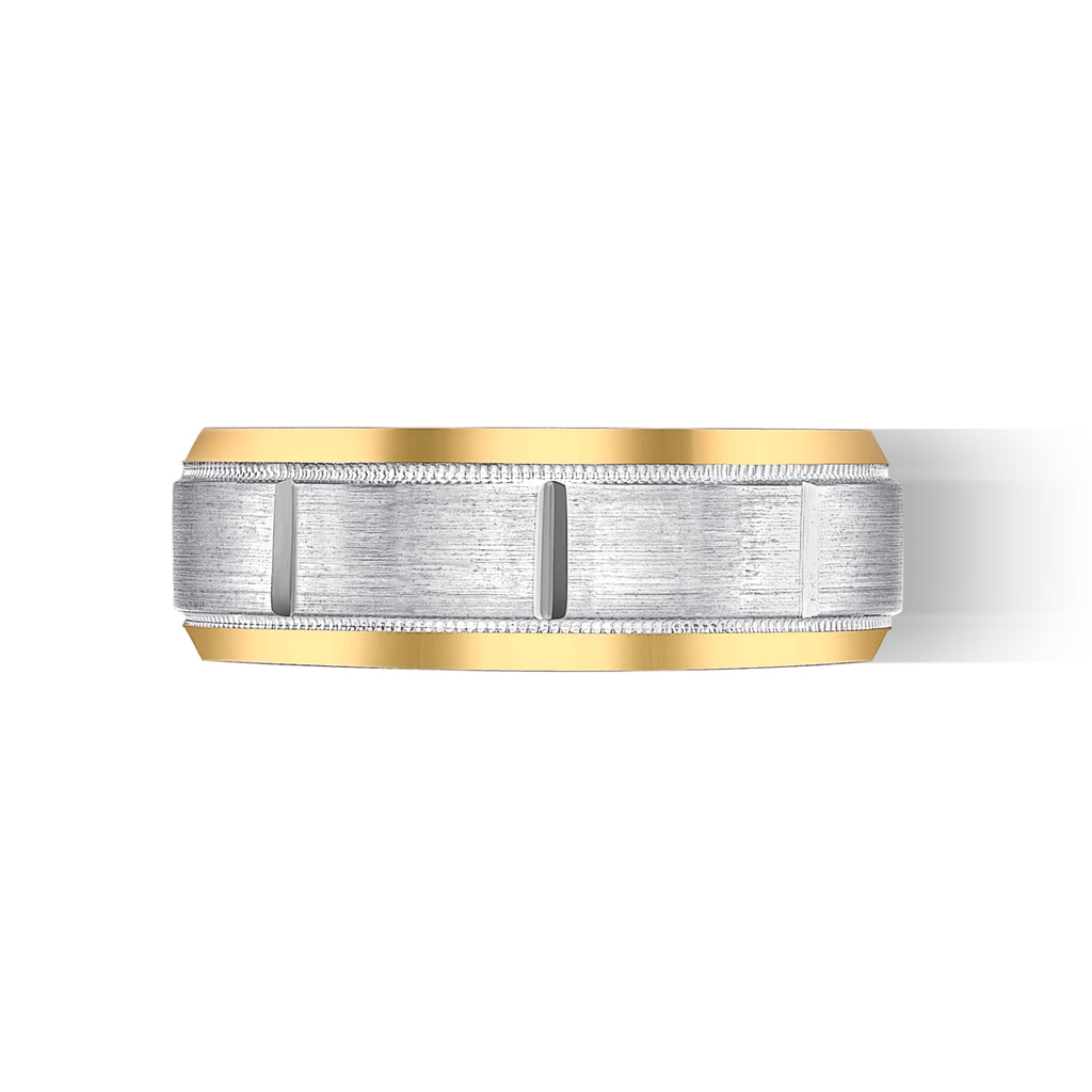 mens two tone gold wedding bands
