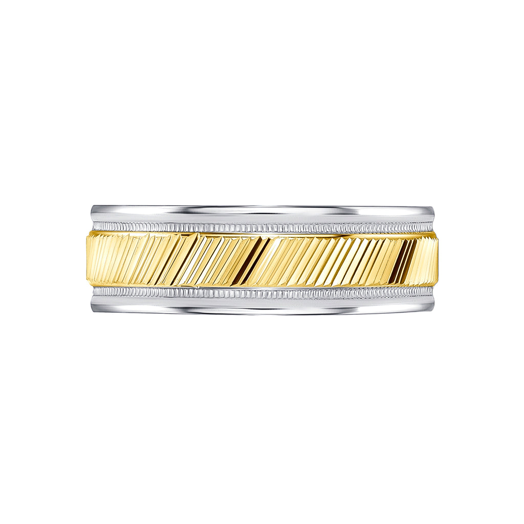 two tone wedding band for women