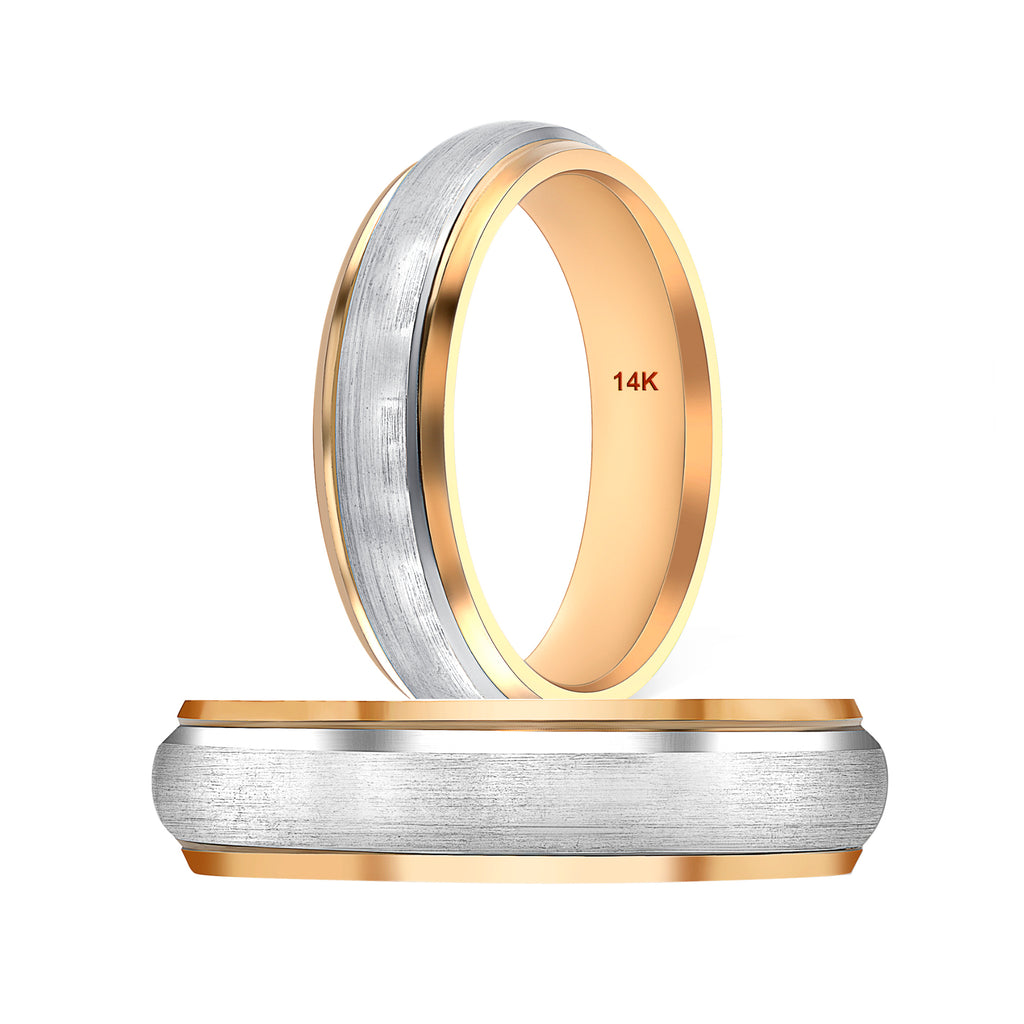 mens two tone gold rings