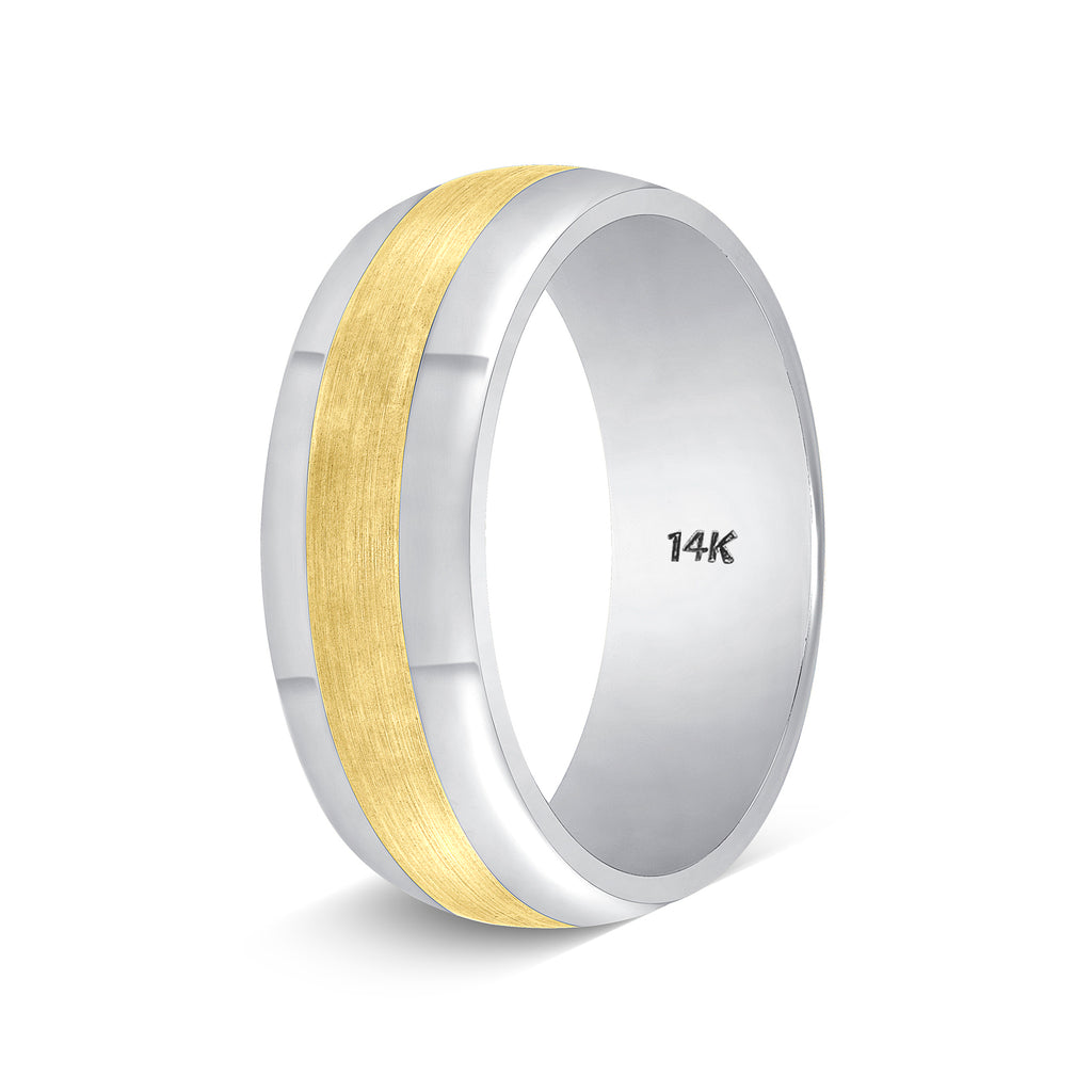  Two Tone Gold Wedding Band 