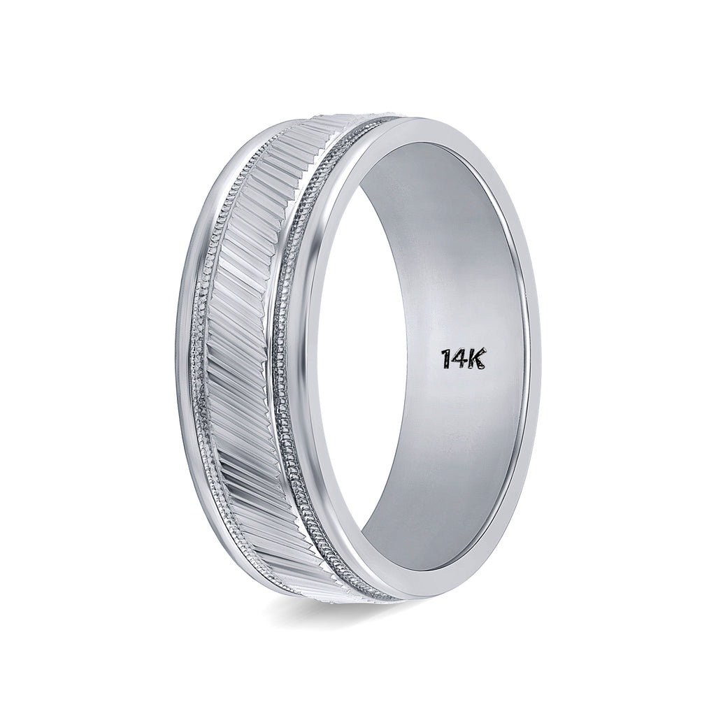 Wedding Rings for Women Diamond Cut Design