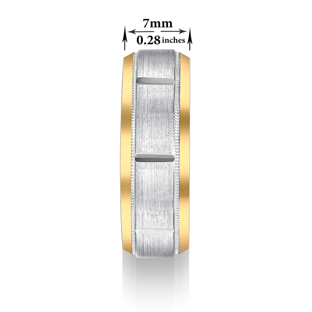 two tone wedding band for women