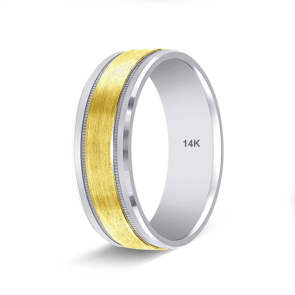 Two Tone Gold Wedding Rings Handmade