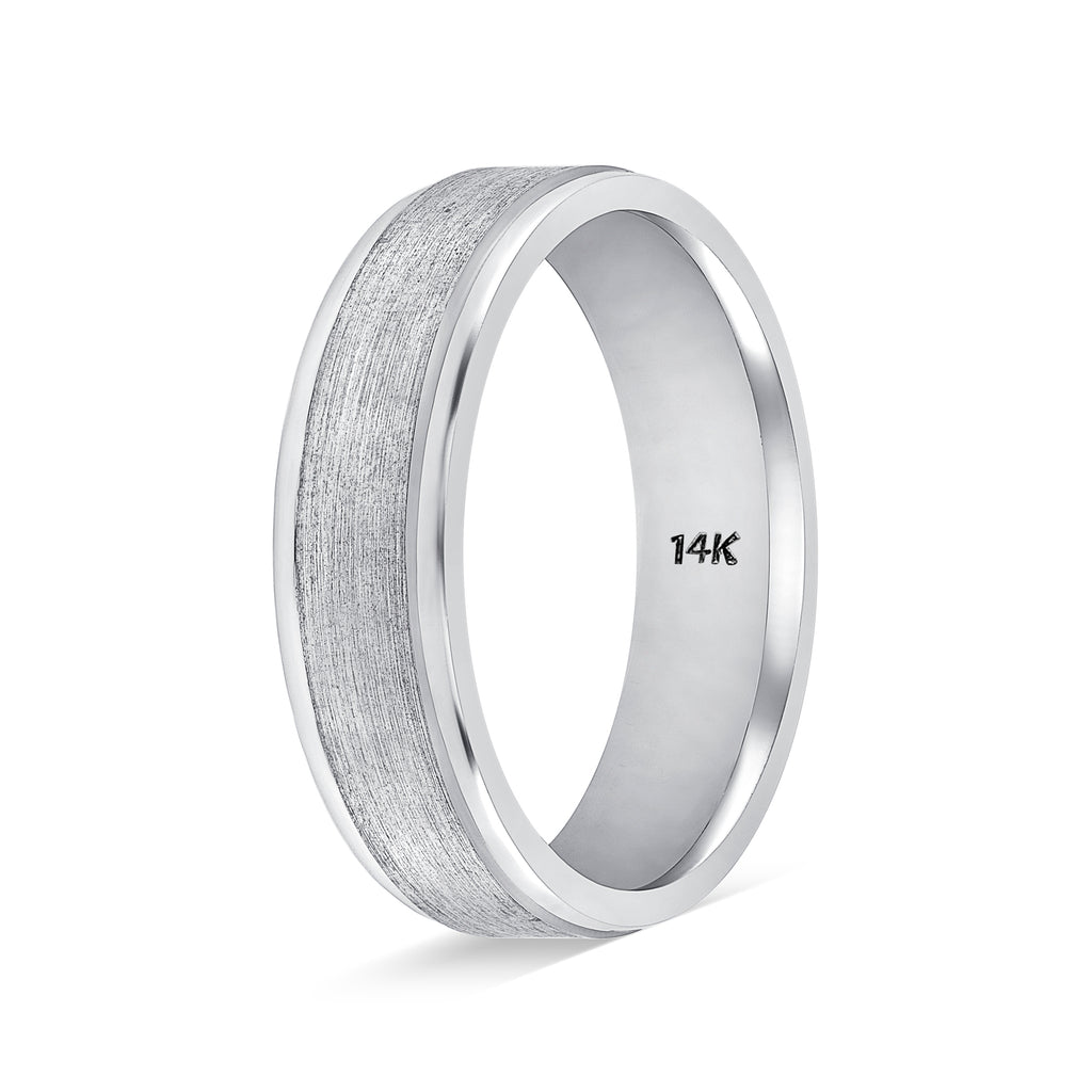 Weddings Bands for Him and Her Milgrain Brushed Finishe