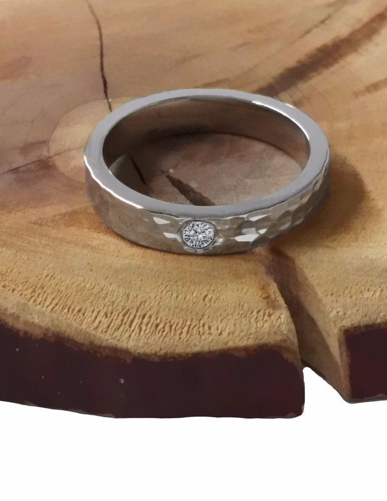 Diamond Engagement Ring 14K with Real Diamond