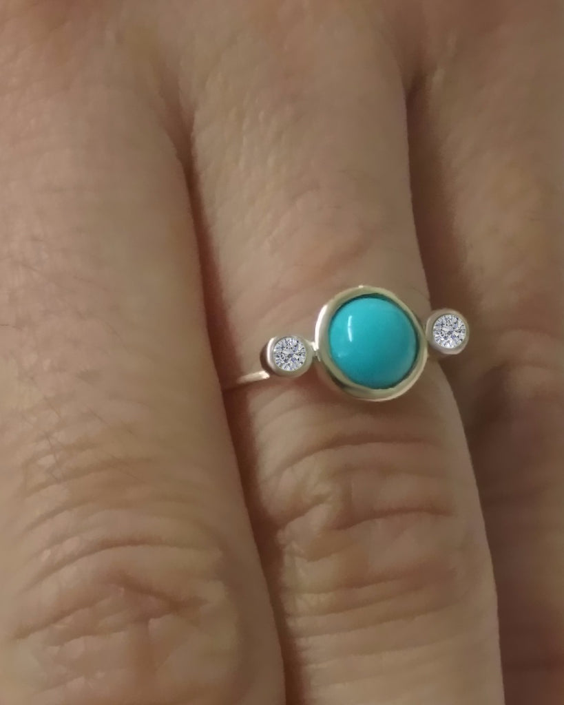 December Birthstone Ring with Diamonds